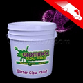 Glominex Glitter Glow Paint Pink Gallons